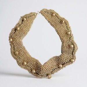 Vintage Delco Collar Necklace Made in Japan Beaded‎ Pearl Costume Jewelry